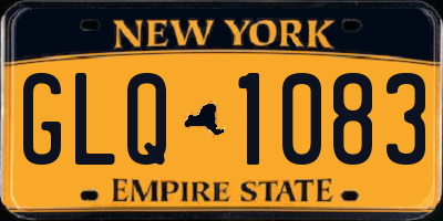 NY license plate GLQ1083