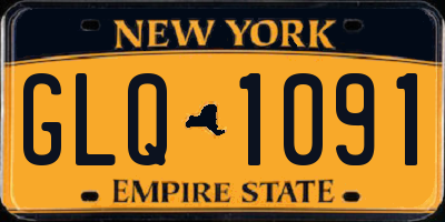 NY license plate GLQ1091