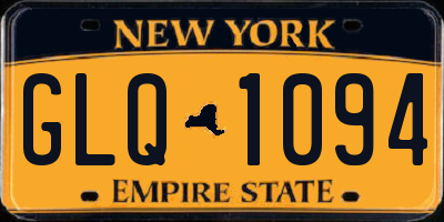 NY license plate GLQ1094