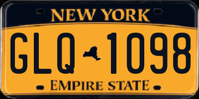 NY license plate GLQ1098