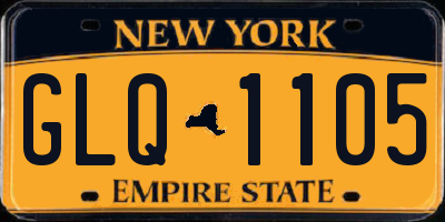 NY license plate GLQ1105