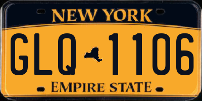NY license plate GLQ1106