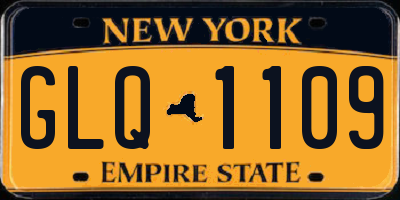 NY license plate GLQ1109