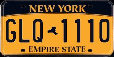 NY license plate GLQ1110