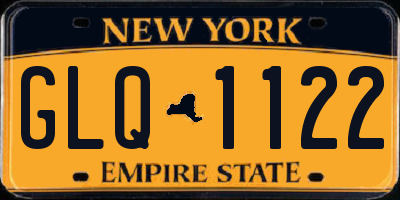 NY license plate GLQ1122