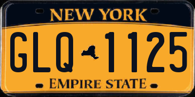 NY license plate GLQ1125