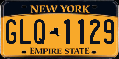 NY license plate GLQ1129