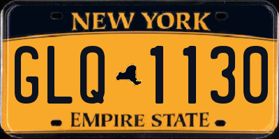 NY license plate GLQ1130