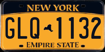 NY license plate GLQ1132