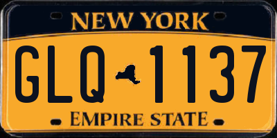 NY license plate GLQ1137