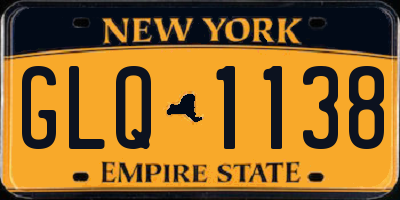 NY license plate GLQ1138