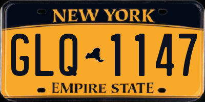 NY license plate GLQ1147