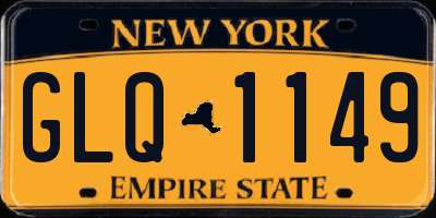 NY license plate GLQ1149
