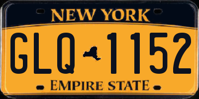 NY license plate GLQ1152