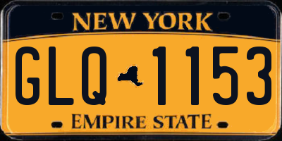 NY license plate GLQ1153