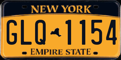 NY license plate GLQ1154