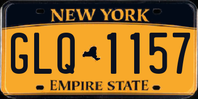 NY license plate GLQ1157