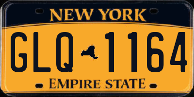 NY license plate GLQ1164