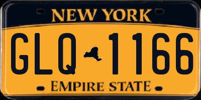 NY license plate GLQ1166
