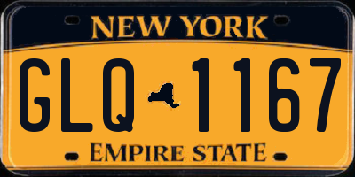 NY license plate GLQ1167
