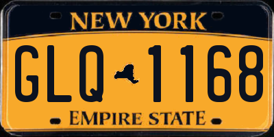 NY license plate GLQ1168