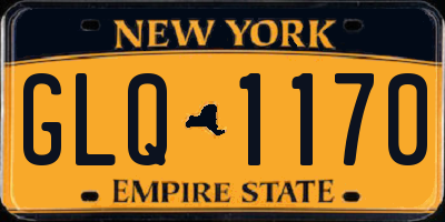 NY license plate GLQ1170