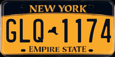 NY license plate GLQ1174