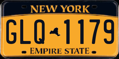 NY license plate GLQ1179