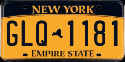 NY license plate GLQ1181