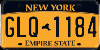 NY license plate GLQ1184