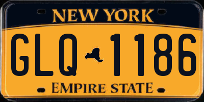 NY license plate GLQ1186