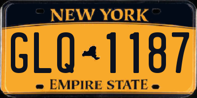 NY license plate GLQ1187