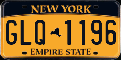 NY license plate GLQ1196
