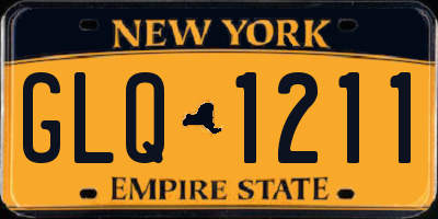 NY license plate GLQ1211
