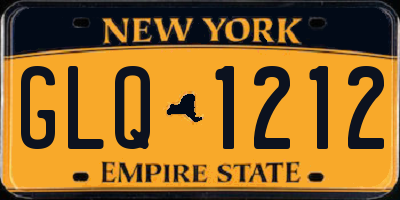 NY license plate GLQ1212