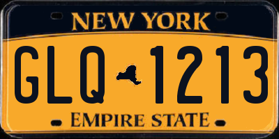 NY license plate GLQ1213