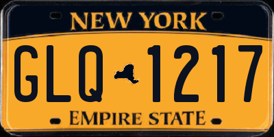 NY license plate GLQ1217