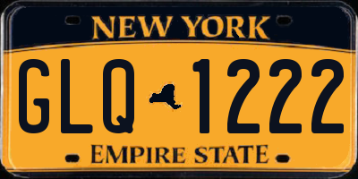 NY license plate GLQ1222