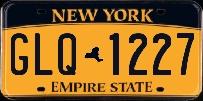 NY license plate GLQ1227