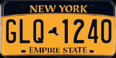 NY license plate GLQ1240