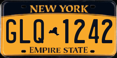 NY license plate GLQ1242