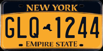 NY license plate GLQ1244