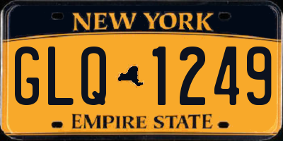 NY license plate GLQ1249