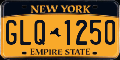 NY license plate GLQ1250