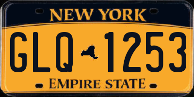 NY license plate GLQ1253