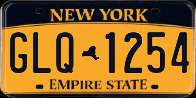 NY license plate GLQ1254