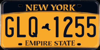 NY license plate GLQ1255
