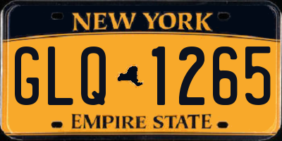 NY license plate GLQ1265