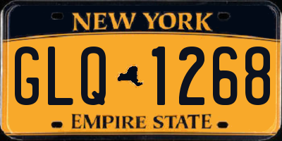 NY license plate GLQ1268