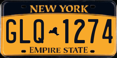 NY license plate GLQ1274